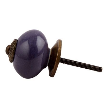 Purple Round Antique Fitting Ceramic Drawer Knob Online